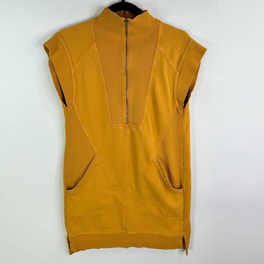 Sleeveless mustard yellow‎ sweater dress size XS